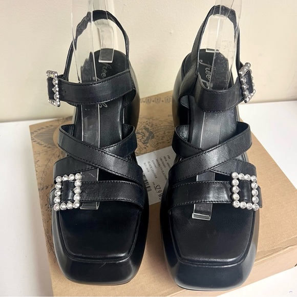 NWT Free People Ladies Brooklyn Ankle Strap Platform Sandals Whimsygoth 9M - Picture 5 of 11